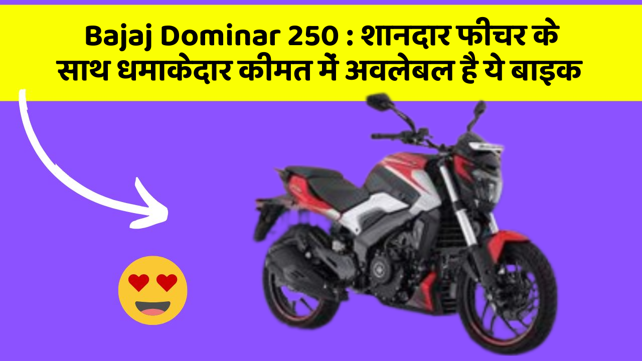 Bajaj Dominar 250 : शानदार फीचर के साथ धमाकेदार कीमत में अवलेबल है ये बाइक