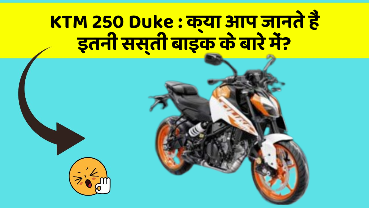 KTM 250 Duke: क्या आप जानते हैं इतनी सस्ती बाइक के बारे में?